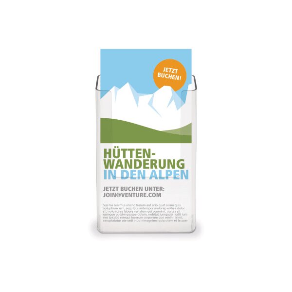 DEFLECTO Porte-brochures 115x180mm 76001 transparent DIN longue