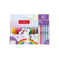 FABER-CASTELL Feutres Licorne 554221 incl. Sticker 24...