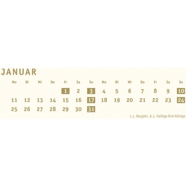 HEYE Bastelkalender 2027 22993+27 gold 21x29.7cm
