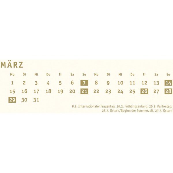 HEYE Bastelkalender 2027 22993+27 gold 21x29.7cm