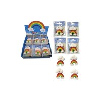 ROOST Radierer-Set 3D 4563 Wolke, Regenbogen, assortiert