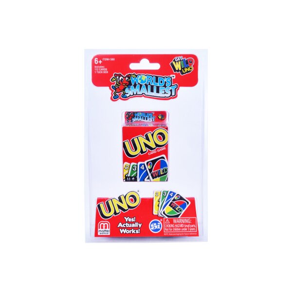 WORLDS SMALLEST Uno 1180.00763 Card Game