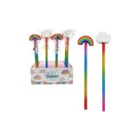 ROOST Crayon avec gomme RET-1073 Nuage, arc-en-ciel