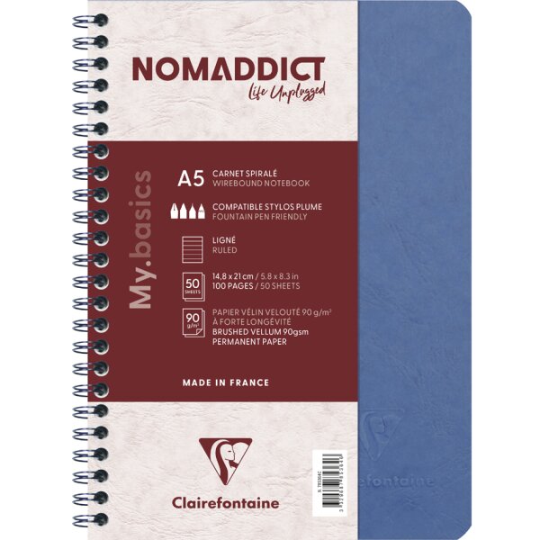 Clairefontaine Spiralbuch NOMADDICT, DIN A5, rot