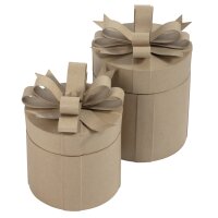 décopatch Pappmaché-Geschenkboxen, rund,...