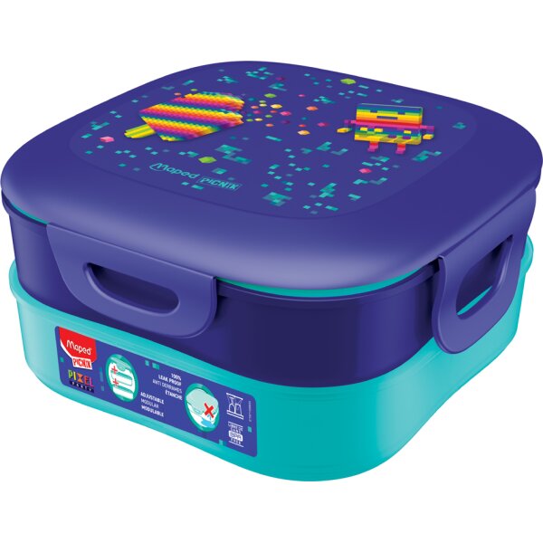 Maped PICNIK Brotdose KIDS CONCEPT PIXEL PARTY 3-in-1, 1,4 l