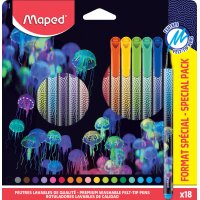 Maped Feutre DEEPSEA PARADISE, étui en carton de 18