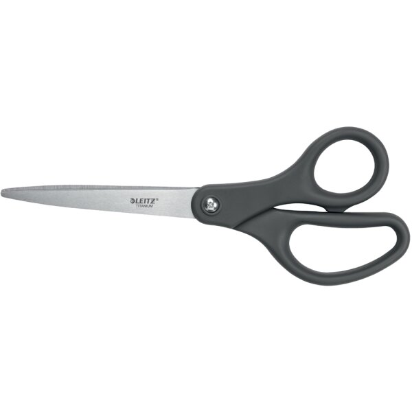 LEITZ Schere Titan, Länge: 205 mm, rund, grau