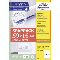 AVERY Zweckform Universal-Etiketten, 97 x 42,3 mm, 50+15 Bl