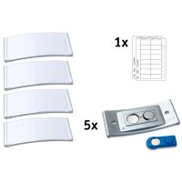 AVERY Zweckform Namensschild, 80 x 34 mm, silber, 20er Set