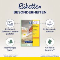 AVERY Zweckform Universal-Etiketten, 38,1 x 21,2 mm, weiss