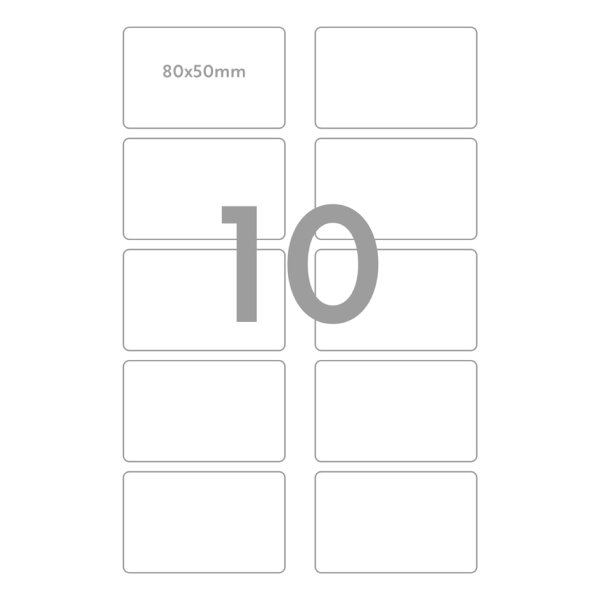 rillprint &Eacute;tiquette porte-nom, 80 x 50 mm, blanc