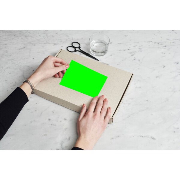 rillprint Étiquette fluorescente, 105 x 148 mm, orange