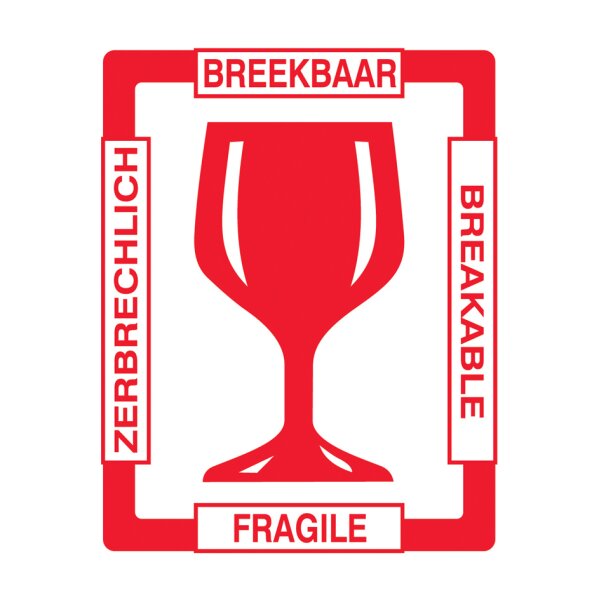 rillprint Hinweisetiketten "BREAKABLE"