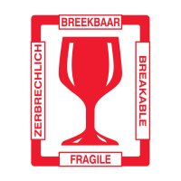 rillprint Hinweisetiketten "BREAKABLE"