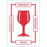rillprint Hinweisetiketten "BREAKABLE"