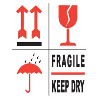 rillprint Hinweisetiketten "FRAGILE KEEP DRY"