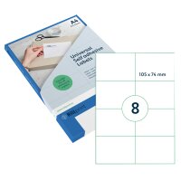 rillprint Universal-Etiketten, 63,5 x 33,9 mm, transparent