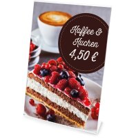 deflecto Tischaufsteller, DIN A7 quer, schräg