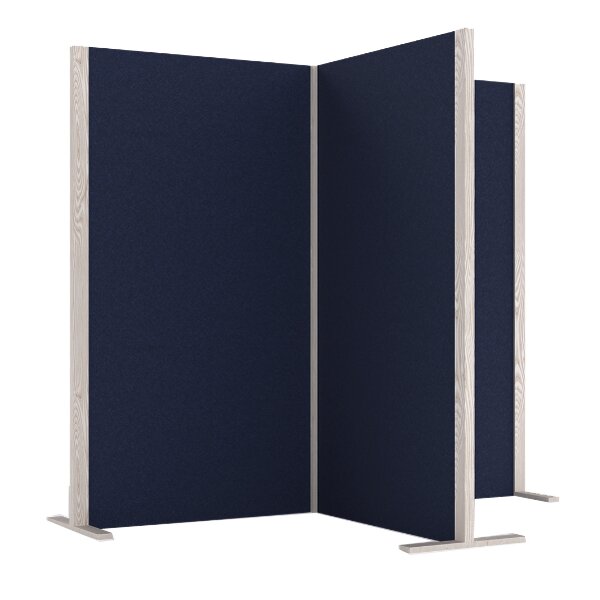 magnetoplan Cloison acoustique Wood Series, cube, bleu