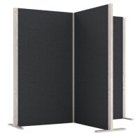 magnetoplan Cloison acoustique Wood Series, cube, gris