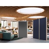 magnetoplan Cloison acoustique Wood Series, cube, gris