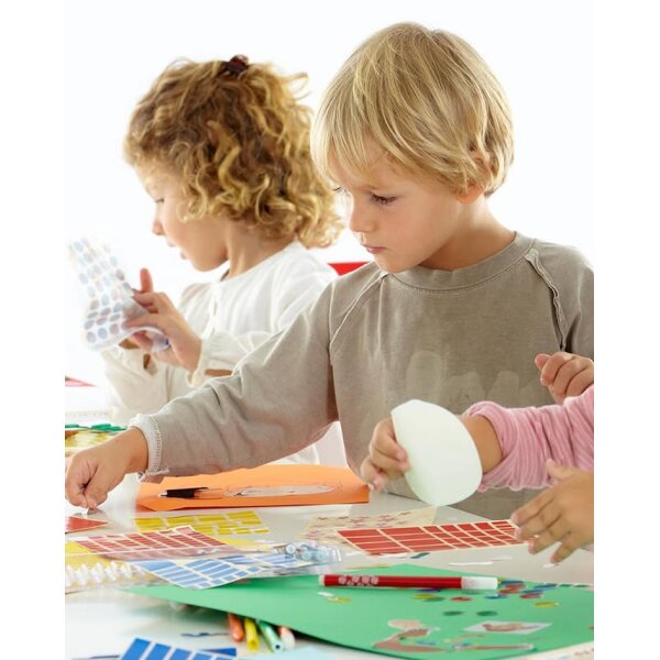 APLI Kids Sticker Creative "Quadrat", auf Rolle, gelb