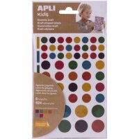 APLI kids Gommettes Rond, kraft nature, en sachet