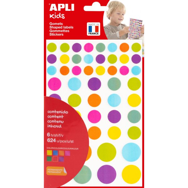 APLI kids Gommettes Coeur, en sachet