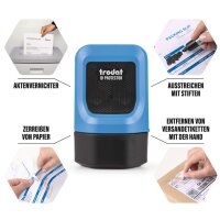 trodat Datenschutz-Rollstempel ID Protector, blau