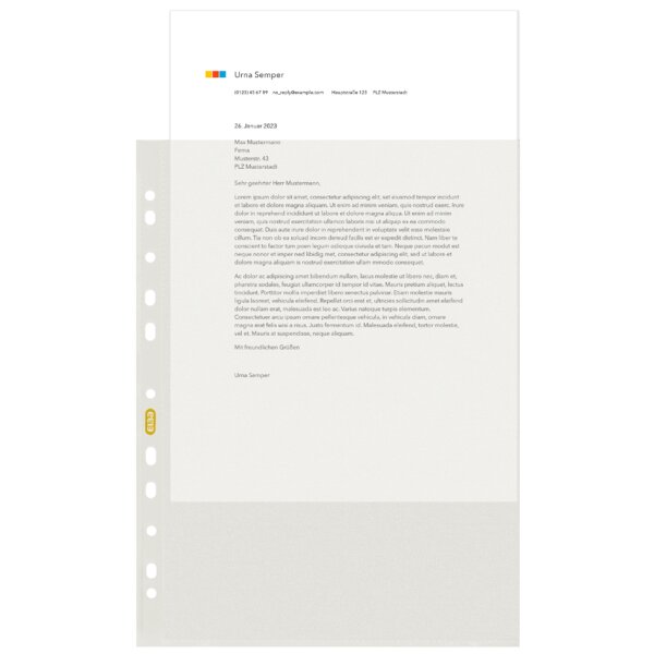 ELBA Pochette perforée Recycling, A4, 0,08 mm, translucid