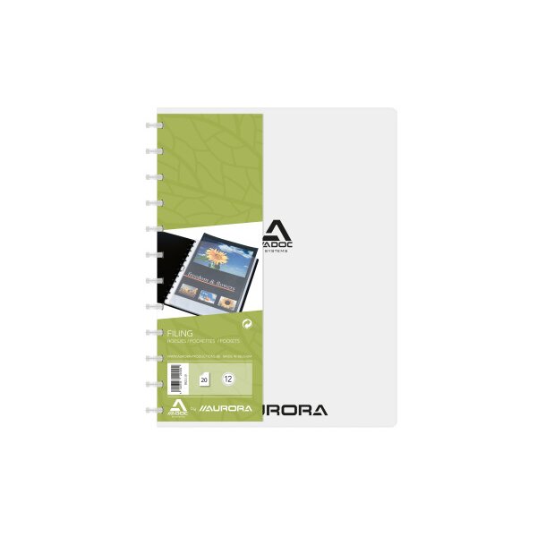 ADOC Sichtbuch Standard A4 5822.110 transparent 20 Taschen