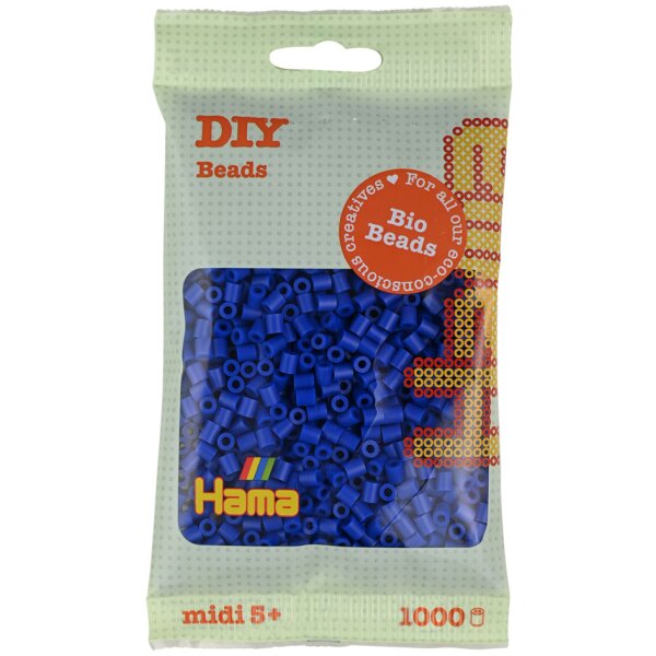 Hama Perles à repasser Bio midi, sachet, bleu