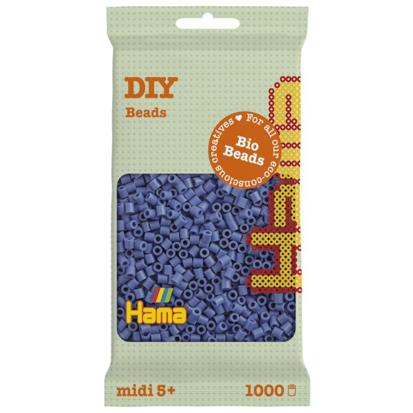 Hama Perles à repasser Bio midi, sachet, bleu
