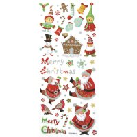 folia Weihnachts-Glitzer-Sticker CHRISTMAS