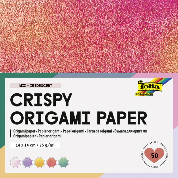 folia Faltblätter Crispy Origami Paper Punktprägung
