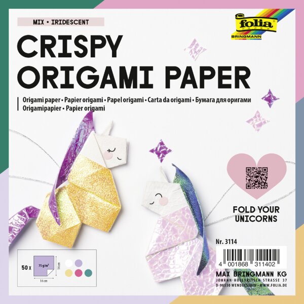 folia Faltblätter Crispy Origami Paper Punktprägung