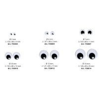 folia Wackelaugen, rund, 5 mm, nicht selbstklebend