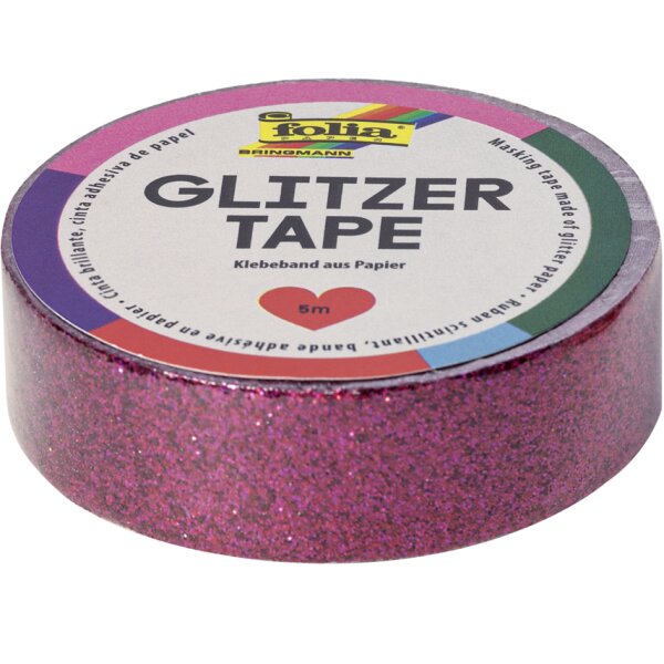 folia Ruban adhésif décoratif Glitzer-Tape, turquoise