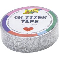 folia Ruban adhésif décoratif Glitzer-Tape, turquoise