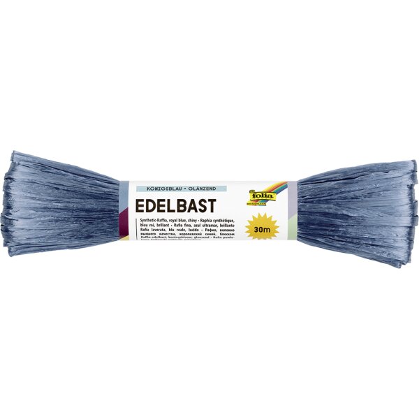 folia Raphia synth&eacute;tique, bobine de 30 m, bleu roi
