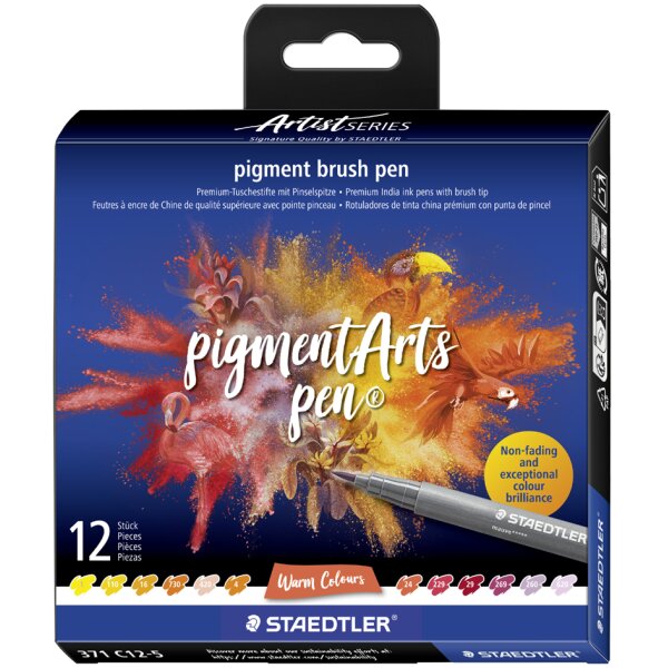 STAEDTLER Fasermaler pigment brush pen "Cool Colours"