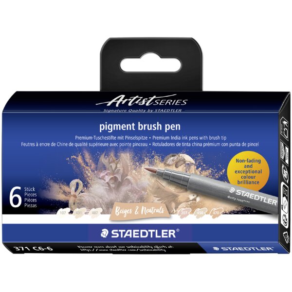 STAEDTLER Feutre pigment brush pen Reds &amp; Browns