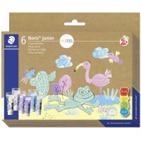STAEDTLER Fingerfarbe Noris junior PASTEL, 6er Kartonetui