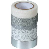 HEYDA Ruban adhésif décoratif Effets, argent