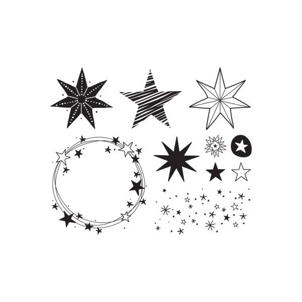 HEYDA Motivstempel-Set "Xmas Patches", in Klarsicht-Box