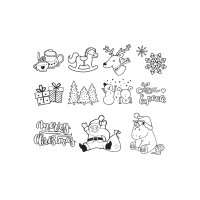 HEYDA Set de tampons à motif Xmas Patches,...