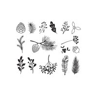 HEYDA Motivstempel-Set "Xmas Patches", in Klarsicht-Box