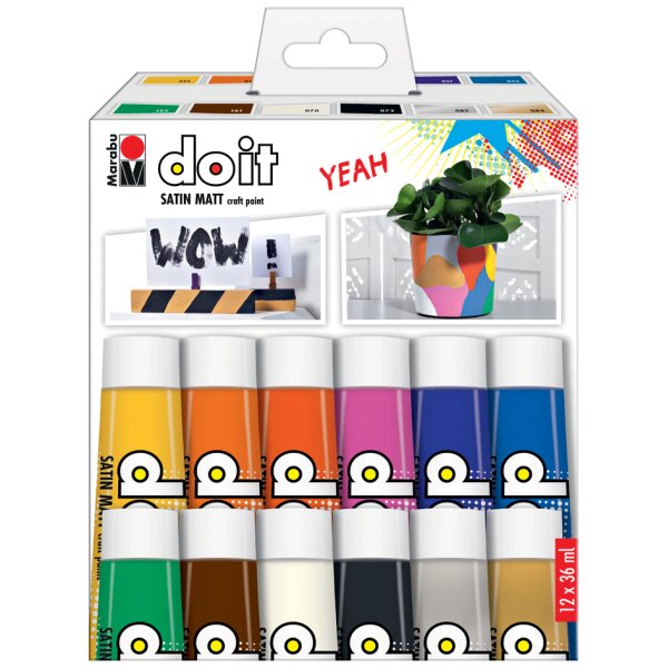 Marabu Set peinture acrylique DO IT Craft Paint, 6 x 36 ml
