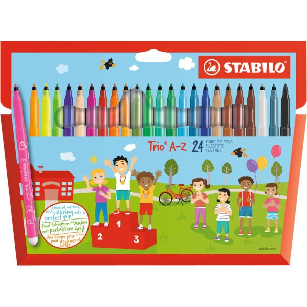 STABILO Feutre Trio A-Z, étui en carton de 12